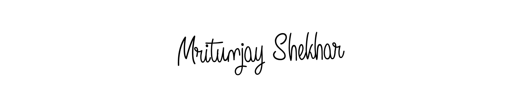 You should practise on your own different ways (Angelique-Rose-font-FFP) to write your name (Mritunjay Shekhar) in signature. don't let someone else do it for you. Mritunjay Shekhar signature style 5 images and pictures png