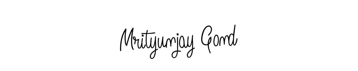 How to make Mrityunjay Gond name signature. Use Angelique-Rose-font-FFP style for creating short signs online. This is the latest handwritten sign. Mrityunjay Gond signature style 5 images and pictures png