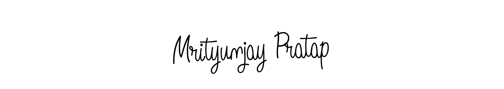 Make a beautiful signature design for name Mrityunjay Pratap. With this signature (Angelique-Rose-font-FFP) style, you can create a handwritten signature for free. Mrityunjay Pratap signature style 5 images and pictures png