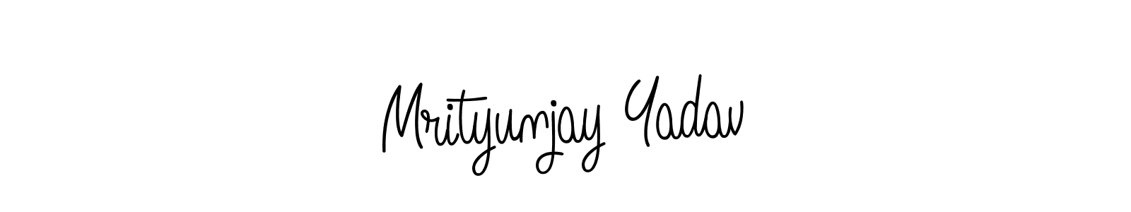 Design your own signature with our free online signature maker. With this signature software, you can create a handwritten (Angelique-Rose-font-FFP) signature for name Mrityunjay Yadav. Mrityunjay Yadav signature style 5 images and pictures png