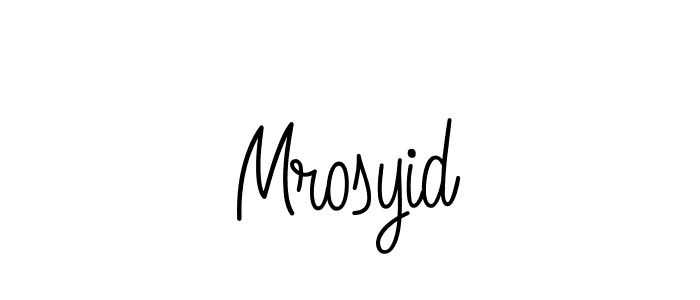 You should practise on your own different ways (Angelique-Rose-font-FFP) to write your name (Mrosyid) in signature. don't let someone else do it for you. Mrosyid signature style 5 images and pictures png