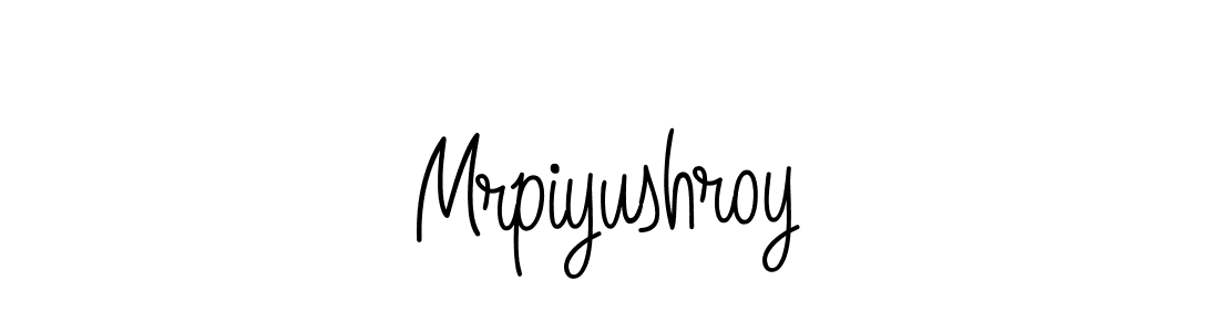 Use a signature maker to create a handwritten signature online. With this signature software, you can design (Angelique-Rose-font-FFP) your own signature for name Mrpiyushroy. Mrpiyushroy signature style 5 images and pictures png