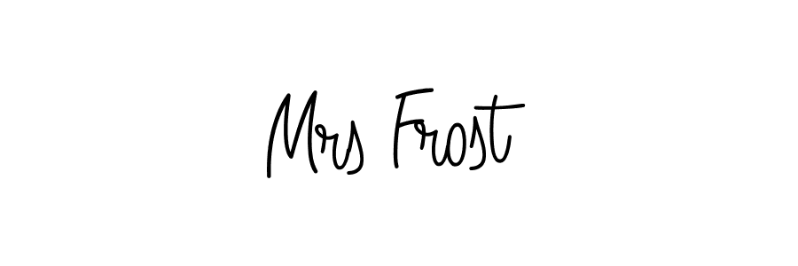 The best way (Angelique-Rose-font-FFP) to make a short signature is to pick only two or three words in your name. The name Mrs Frost include a total of six letters. For converting this name. Mrs Frost signature style 5 images and pictures png