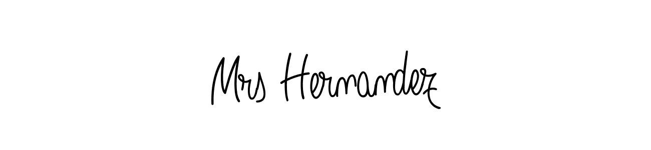 How to make Mrs Hernandez name signature. Use Angelique-Rose-font-FFP style for creating short signs online. This is the latest handwritten sign. Mrs Hernandez signature style 5 images and pictures png