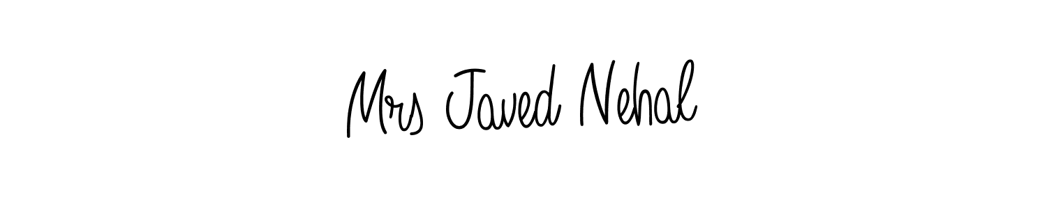 How to make Mrs Javed Nehal name signature. Use Angelique-Rose-font-FFP style for creating short signs online. This is the latest handwritten sign. Mrs Javed Nehal signature style 5 images and pictures png