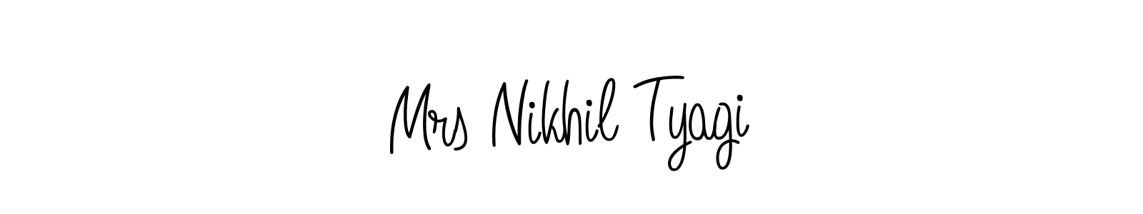 Make a short Mrs Nikhil Tyagi signature style. Manage your documents anywhere anytime using Angelique-Rose-font-FFP. Create and add eSignatures, submit forms, share and send files easily. Mrs Nikhil Tyagi signature style 5 images and pictures png