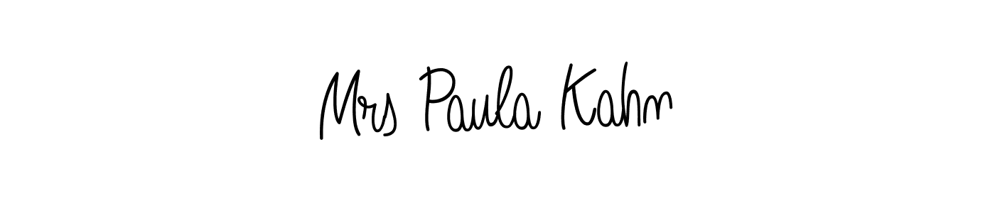 Make a beautiful signature design for name Mrs Paula Kahn. Use this online signature maker to create a handwritten signature for free. Mrs Paula Kahn signature style 5 images and pictures png