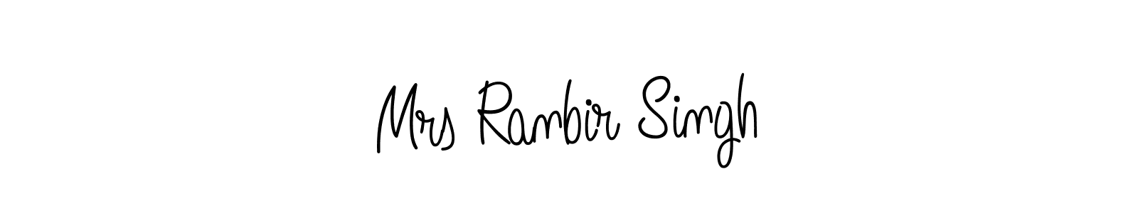 Create a beautiful signature design for name Mrs Ranbir Singh. With this signature (Angelique-Rose-font-FFP) fonts, you can make a handwritten signature for free. Mrs Ranbir Singh signature style 5 images and pictures png