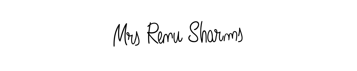 How to make Mrs Renu Sharms signature? Angelique-Rose-font-FFP is a professional autograph style. Create handwritten signature for Mrs Renu Sharms name. Mrs Renu Sharms signature style 5 images and pictures png