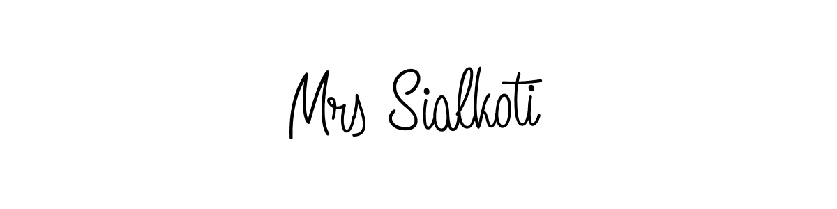 How to make Mrs Sialkoti signature? Angelique-Rose-font-FFP is a professional autograph style. Create handwritten signature for Mrs Sialkoti name. Mrs Sialkoti signature style 5 images and pictures png