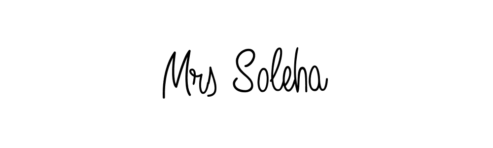 Create a beautiful signature design for name Mrs Soleha. With this signature (Angelique-Rose-font-FFP) fonts, you can make a handwritten signature for free. Mrs Soleha signature style 5 images and pictures png