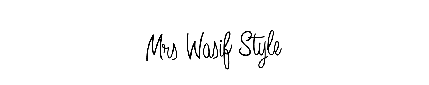 You should practise on your own different ways (Angelique-Rose-font-FFP) to write your name (Mrs Wasif Style) in signature. don't let someone else do it for you. Mrs Wasif Style signature style 5 images and pictures png