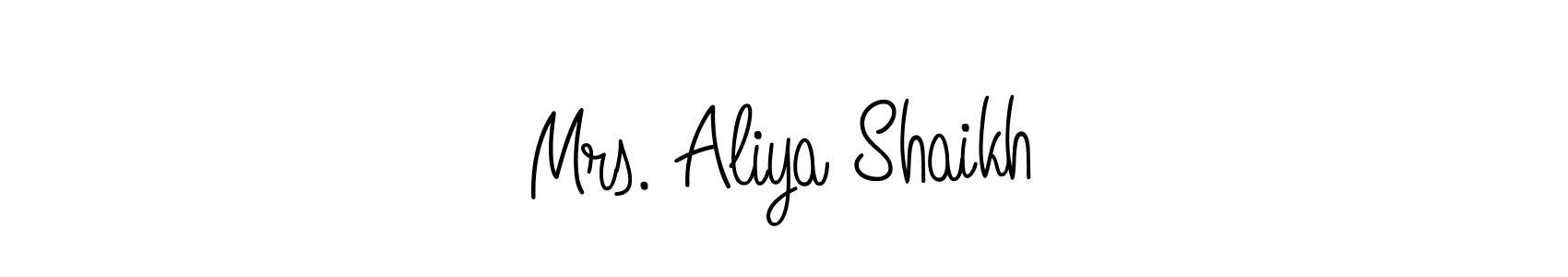 You can use this online signature creator to create a handwritten signature for the name Mrs. Aliya Shaikh. This is the best online autograph maker. Mrs. Aliya Shaikh signature style 5 images and pictures png