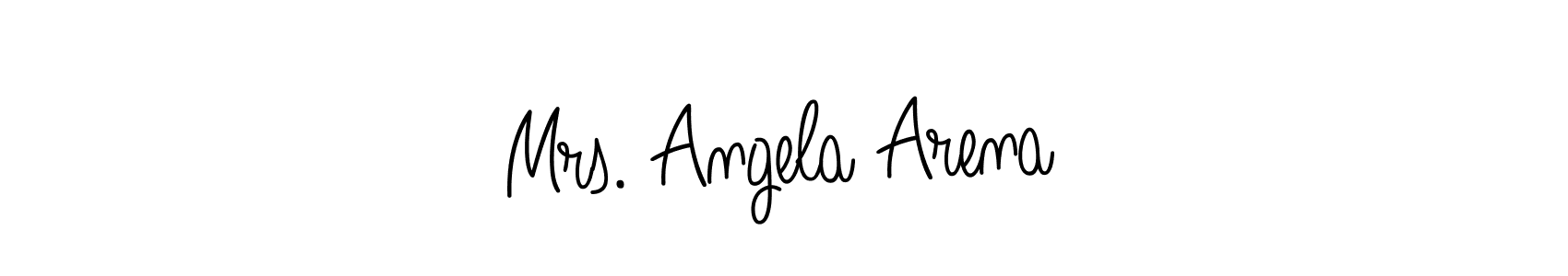 Make a beautiful signature design for name Mrs. Angela Arena. With this signature (Angelique-Rose-font-FFP) style, you can create a handwritten signature for free. Mrs. Angela Arena signature style 5 images and pictures png