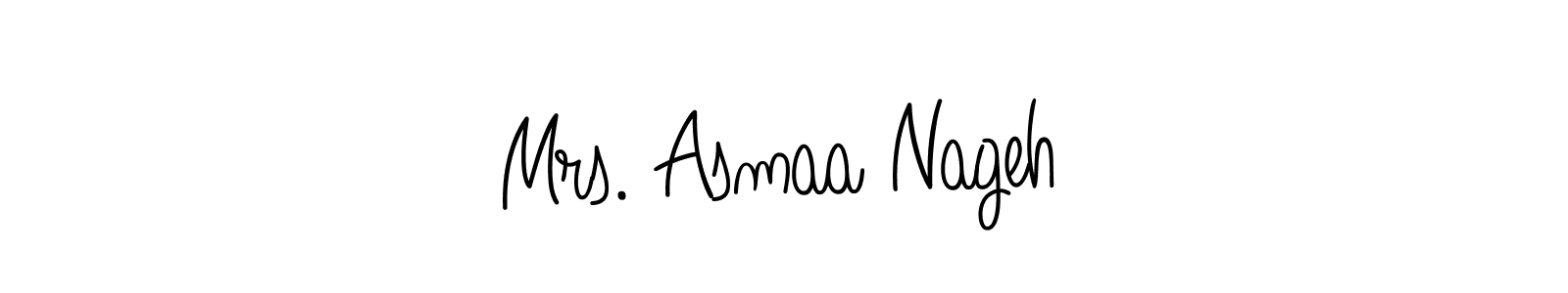 Design your own signature with our free online signature maker. With this signature software, you can create a handwritten (Angelique-Rose-font-FFP) signature for name Mrs. Asmaa Nageh. Mrs. Asmaa Nageh signature style 5 images and pictures png