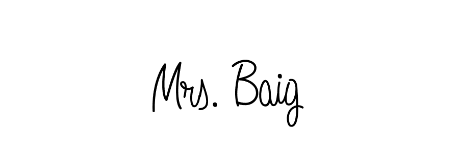 if you are searching for the best signature style for your name Mrs. Baig. so please give up your signature search. here we have designed multiple signature styles  using Angelique-Rose-font-FFP. Mrs. Baig signature style 5 images and pictures png