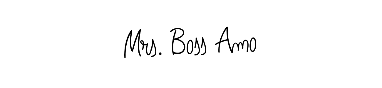 Mrs. Boss Amo stylish signature style. Best Handwritten Sign (Angelique-Rose-font-FFP) for my name. Handwritten Signature Collection Ideas for my name Mrs. Boss Amo. Mrs. Boss Amo signature style 5 images and pictures png