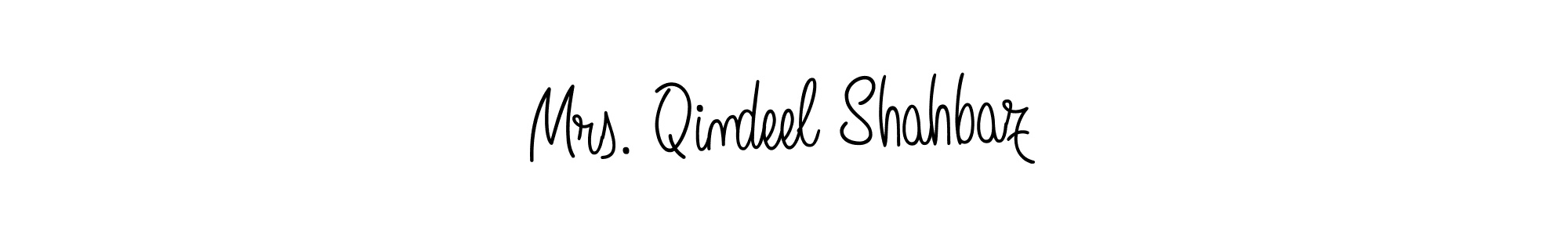 It looks lik you need a new signature style for name Mrs. Qindeel Shahbaz. Design unique handwritten (Angelique-Rose-font-FFP) signature with our free signature maker in just a few clicks. Mrs. Qindeel Shahbaz signature style 5 images and pictures png