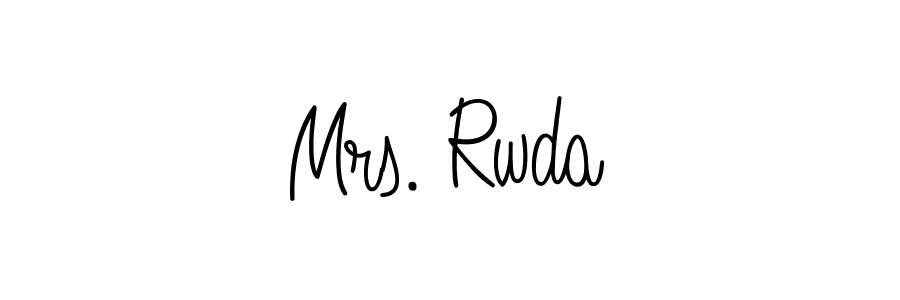 How to make Mrs. Rwda name signature. Use Angelique-Rose-font-FFP style for creating short signs online. This is the latest handwritten sign. Mrs. Rwda signature style 5 images and pictures png