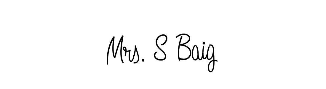 This is the best signature style for the Mrs. S Baig name. Also you like these signature font (Angelique-Rose-font-FFP). Mix name signature. Mrs. S Baig signature style 5 images and pictures png