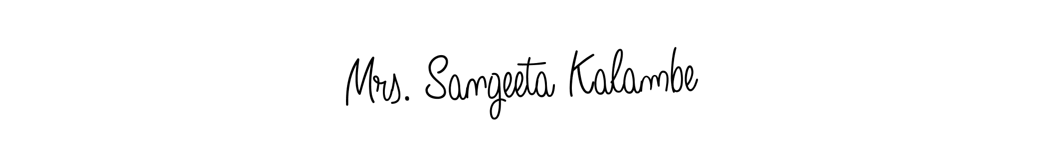 if you are searching for the best signature style for your name Mrs. Sangeeta Kalambe. so please give up your signature search. here we have designed multiple signature styles  using Angelique-Rose-font-FFP. Mrs. Sangeeta Kalambe signature style 5 images and pictures png