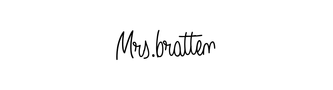 The best way (Angelique-Rose-font-FFP) to make a short signature is to pick only two or three words in your name. The name Mrs.bratten include a total of six letters. For converting this name. Mrs.bratten signature style 5 images and pictures png