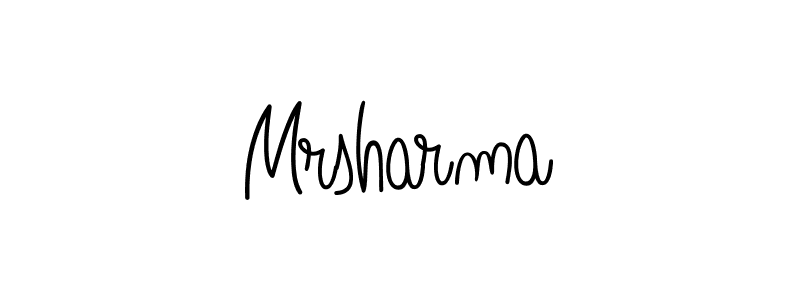 Make a beautiful signature design for name Mrsharma. With this signature (Angelique-Rose-font-FFP) style, you can create a handwritten signature for free. Mrsharma signature style 5 images and pictures png