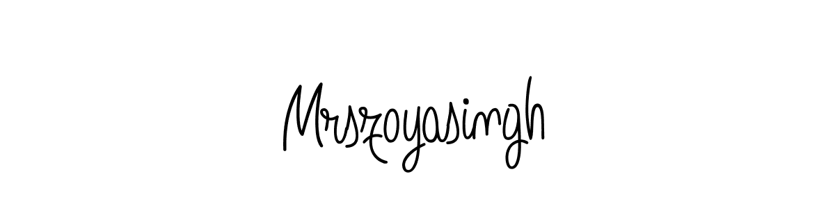 How to Draw Mrszoyasingh signature style? Angelique-Rose-font-FFP is a latest design signature styles for name Mrszoyasingh. Mrszoyasingh signature style 5 images and pictures png