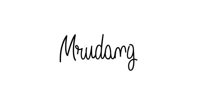 Design your own signature with our free online signature maker. With this signature software, you can create a handwritten (Angelique-Rose-font-FFP) signature for name Mrudang. Mrudang signature style 5 images and pictures png