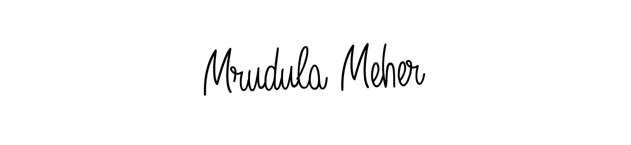 Use a signature maker to create a handwritten signature online. With this signature software, you can design (Angelique-Rose-font-FFP) your own signature for name Mrudula Meher. Mrudula Meher signature style 5 images and pictures png