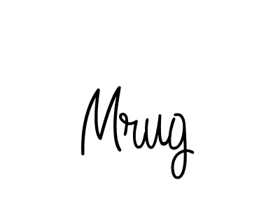 How to make Mrug name signature. Use Angelique-Rose-font-FFP style for creating short signs online. This is the latest handwritten sign. Mrug signature style 5 images and pictures png