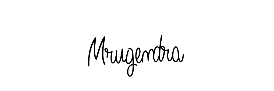 Create a beautiful signature design for name Mrugendra. With this signature (Angelique-Rose-font-FFP) fonts, you can make a handwritten signature for free. Mrugendra signature style 5 images and pictures png