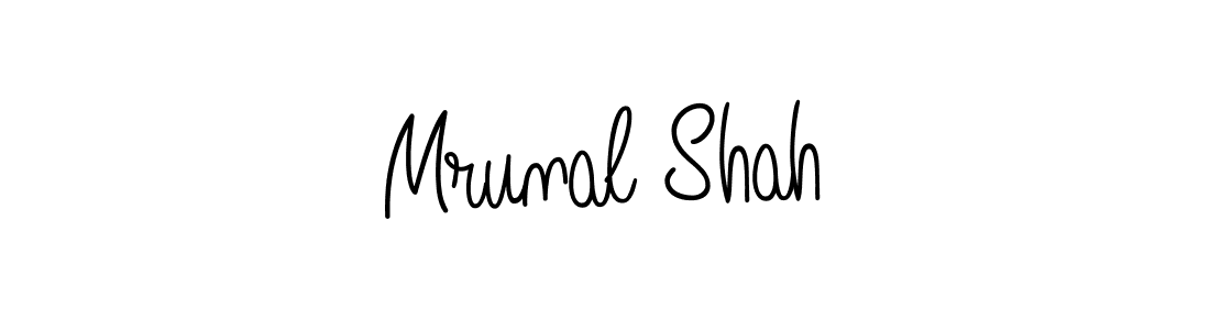 Create a beautiful signature design for name Mrunal Shah. With this signature (Angelique-Rose-font-FFP) fonts, you can make a handwritten signature for free. Mrunal Shah signature style 5 images and pictures png