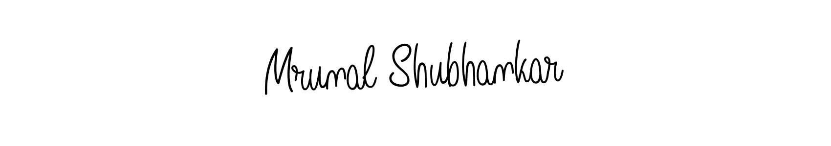 How to make Mrunal Shubhankar name signature. Use Angelique-Rose-font-FFP style for creating short signs online. This is the latest handwritten sign. Mrunal Shubhankar signature style 5 images and pictures png
