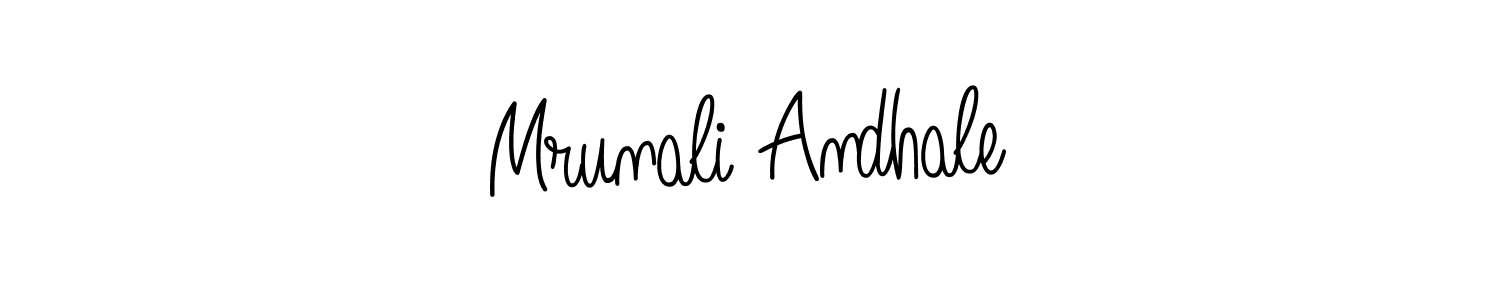 Mrunali Andhale stylish signature style. Best Handwritten Sign (Angelique-Rose-font-FFP) for my name. Handwritten Signature Collection Ideas for my name Mrunali Andhale. Mrunali Andhale signature style 5 images and pictures png