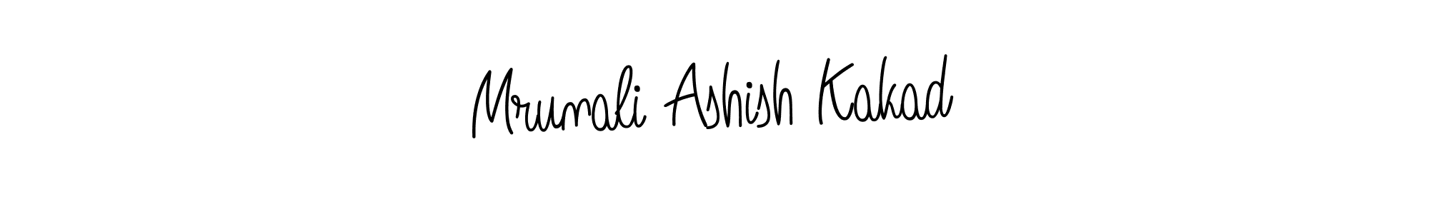 Make a beautiful signature design for name Mrunali Ashish Kakad. With this signature (Angelique-Rose-font-FFP) style, you can create a handwritten signature for free. Mrunali Ashish Kakad signature style 5 images and pictures png