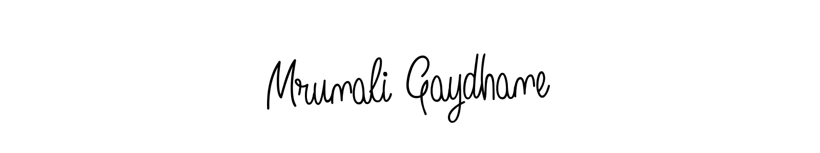 How to make Mrunali Gaydhane name signature. Use Angelique-Rose-font-FFP style for creating short signs online. This is the latest handwritten sign. Mrunali Gaydhane signature style 5 images and pictures png