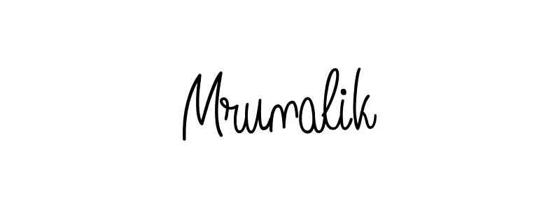 You should practise on your own different ways (Angelique-Rose-font-FFP) to write your name (Mrunalik) in signature. don't let someone else do it for you. Mrunalik signature style 5 images and pictures png
