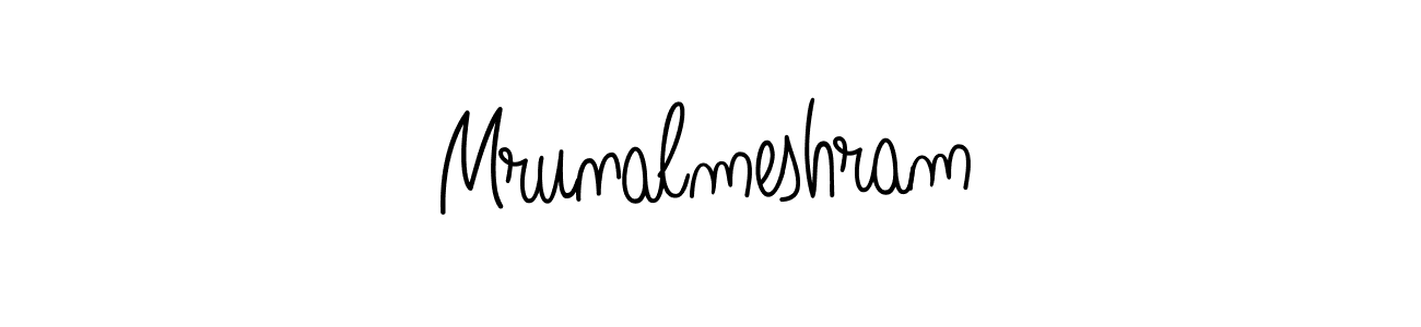 How to make Mrunalmeshram signature? Angelique-Rose-font-FFP is a professional autograph style. Create handwritten signature for Mrunalmeshram name. Mrunalmeshram signature style 5 images and pictures png