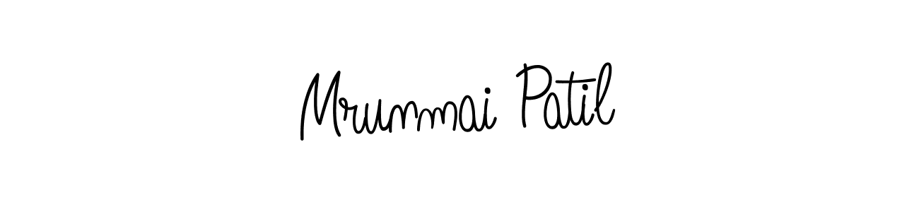 if you are searching for the best signature style for your name Mrunmai Patil. so please give up your signature search. here we have designed multiple signature styles  using Angelique-Rose-font-FFP. Mrunmai Patil signature style 5 images and pictures png