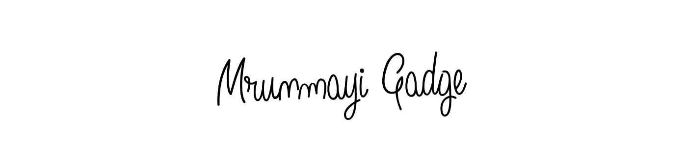 Make a short Mrunmayi Gadge signature style. Manage your documents anywhere anytime using Angelique-Rose-font-FFP. Create and add eSignatures, submit forms, share and send files easily. Mrunmayi Gadge signature style 5 images and pictures png