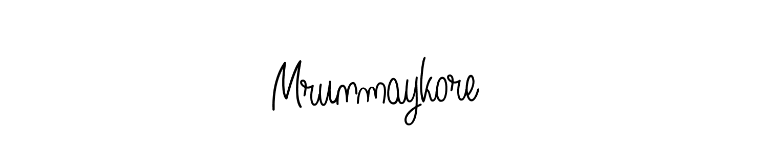 if you are searching for the best signature style for your name Mrunmaykore ❤. so please give up your signature search. here we have designed multiple signature styles  using Angelique-Rose-font-FFP. Mrunmaykore ❤ signature style 5 images and pictures png