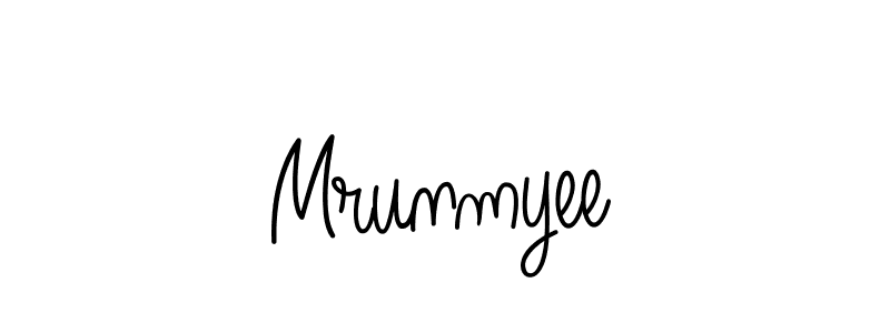 How to Draw Mrunmyee signature style? Angelique-Rose-font-FFP is a latest design signature styles for name Mrunmyee. Mrunmyee signature style 5 images and pictures png