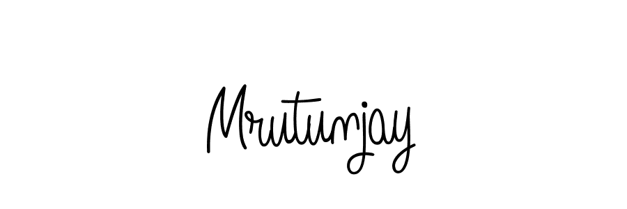 Make a beautiful signature design for name Mrutunjay. With this signature (Angelique-Rose-font-FFP) style, you can create a handwritten signature for free. Mrutunjay signature style 5 images and pictures png