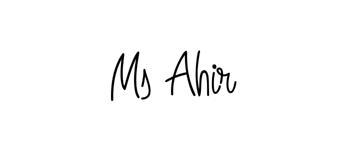 Create a beautiful signature design for name Ms Ahir. With this signature (Angelique-Rose-font-FFP) fonts, you can make a handwritten signature for free. Ms Ahir signature style 5 images and pictures png