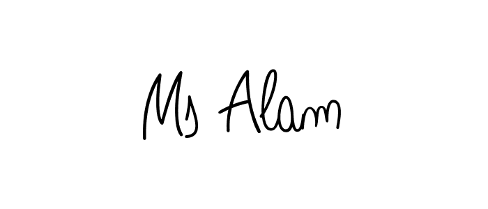 The best way (Angelique-Rose-font-FFP) to make a short signature is to pick only two or three words in your name. The name Ms Alam include a total of six letters. For converting this name. Ms Alam signature style 5 images and pictures png
