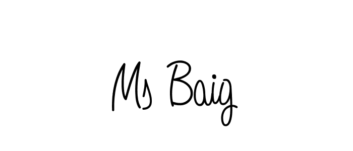 How to make Ms Baig signature? Angelique-Rose-font-FFP is a professional autograph style. Create handwritten signature for Ms Baig name. Ms Baig signature style 5 images and pictures png