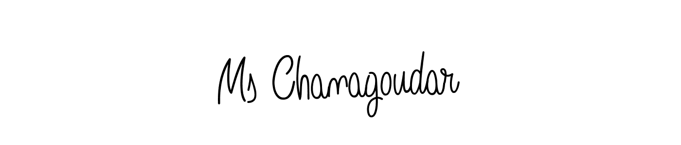 You should practise on your own different ways (Angelique-Rose-font-FFP) to write your name (Ms Chanagoudar) in signature. don't let someone else do it for you. Ms Chanagoudar signature style 5 images and pictures png