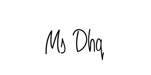 You should practise on your own different ways (Angelique-Rose-font-FFP) to write your name (Ms Dhq) in signature. don't let someone else do it for you. Ms Dhq signature style 5 images and pictures png