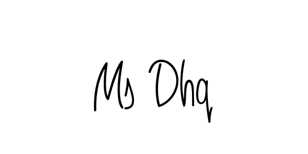 You should practise on your own different ways (Angelique-Rose-font-FFP) to write your name (Ms Dhq) in signature. don't let someone else do it for you. Ms Dhq signature style 5 images and pictures png